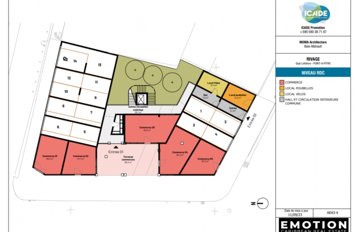 Studio 30 m2 - Résidence Rivage à Pointe-à-Pitre ( Guadeloupe)