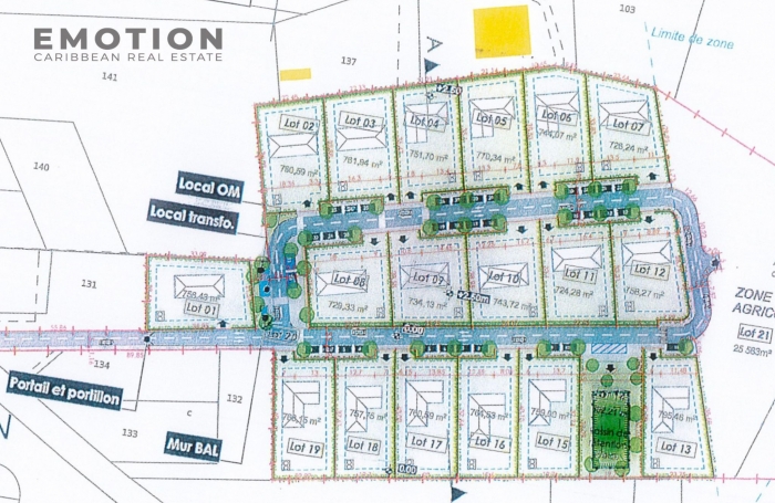 Terrains Viabilisés - 750m2 - ANSE MAURICE