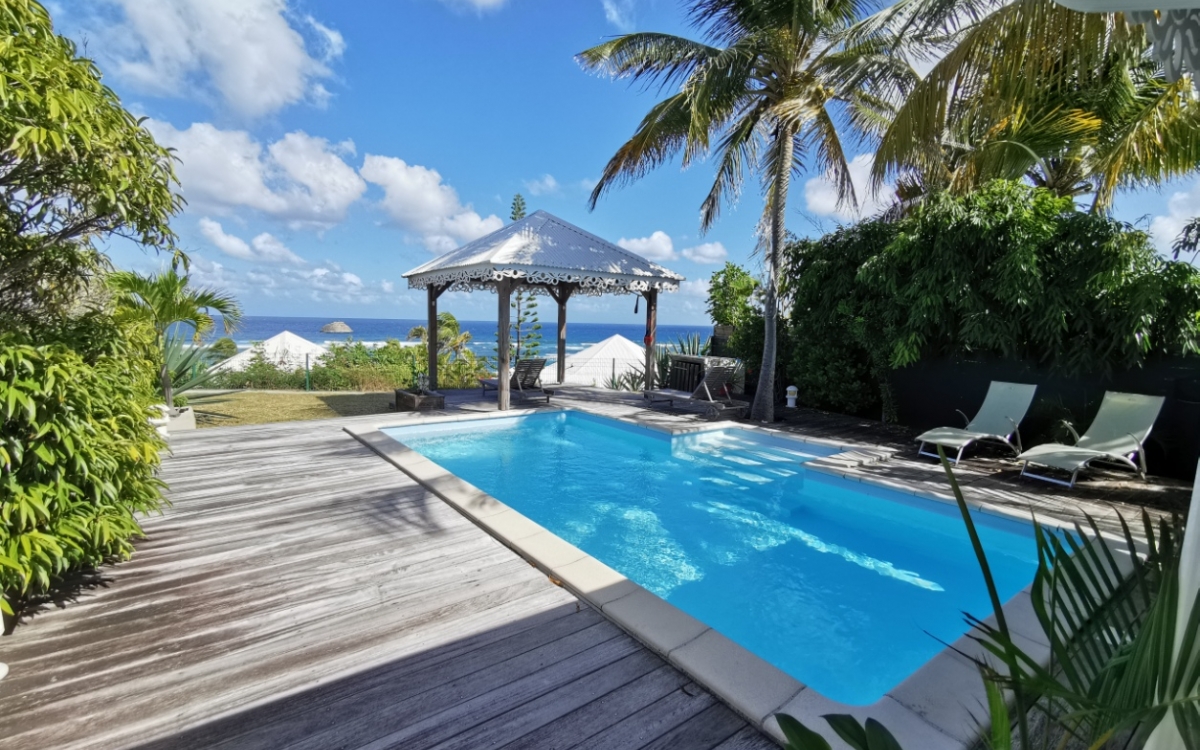 Villa 2 chambres piscine vue mer à Saint François