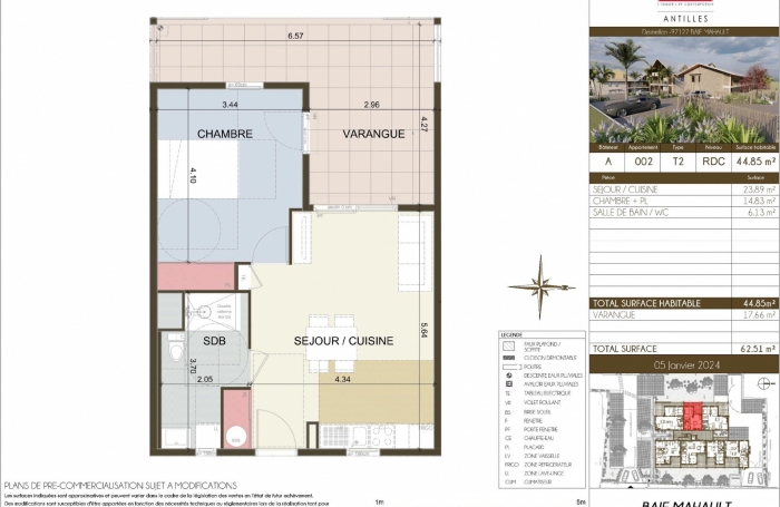 Grand appartement 2 pièces - programme neuf de standing