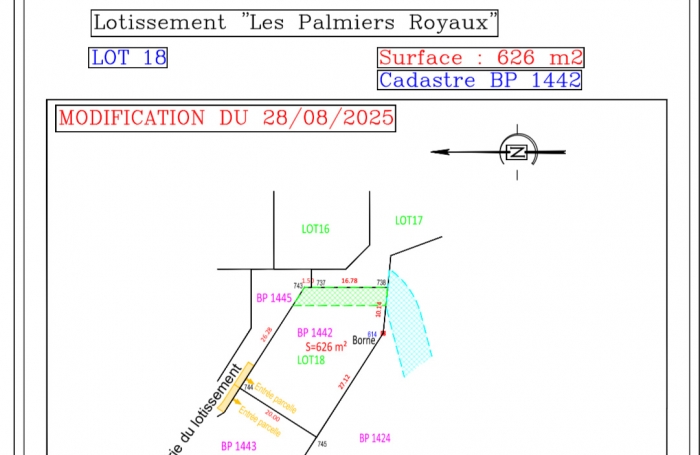TERRAIN VUE FORET DANS LOTISSEMENT VIABILISE GOSIER