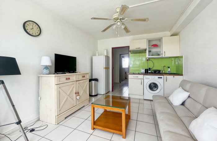 T2 meublé lumineux avec terrasse   Vue parc, marina et piscine