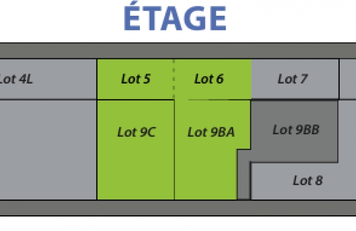 Local commercial &agrave; l'&eacute;tage LOT 5  IMMEUBLE FRESNEAU