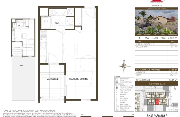 Grand studio neuf - T1 Bis - avec jardin privatif