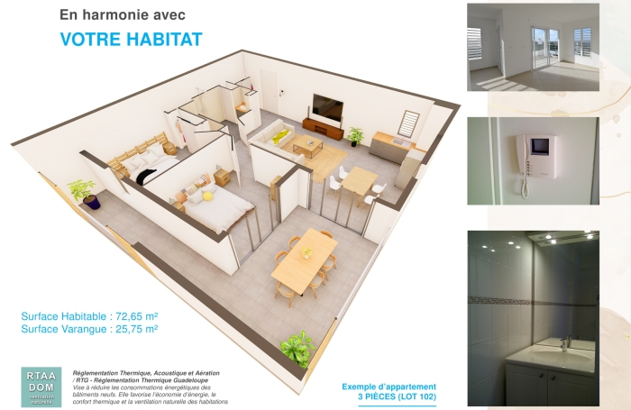 Grand studio neuf - T1 Bis - avec jardin privatif