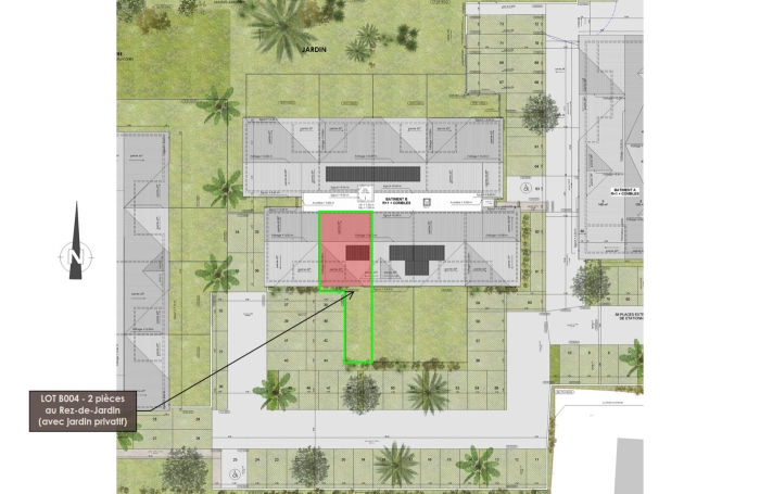 Appartement 2 pi&egrave;ces dans la r&eacute;sidence