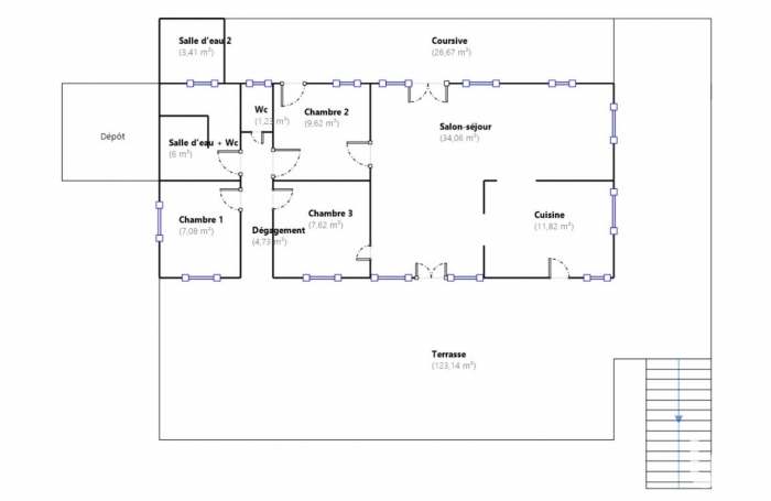 Vente Maison 86m&sup2; 4 pi&#232;ces La Trinité