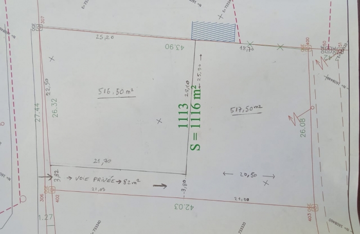 Pointe Faula parcelle 516M2 de plain-pied