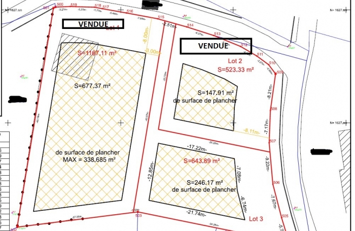 Gros-Morne - Terrain pente moyenne 643 m2