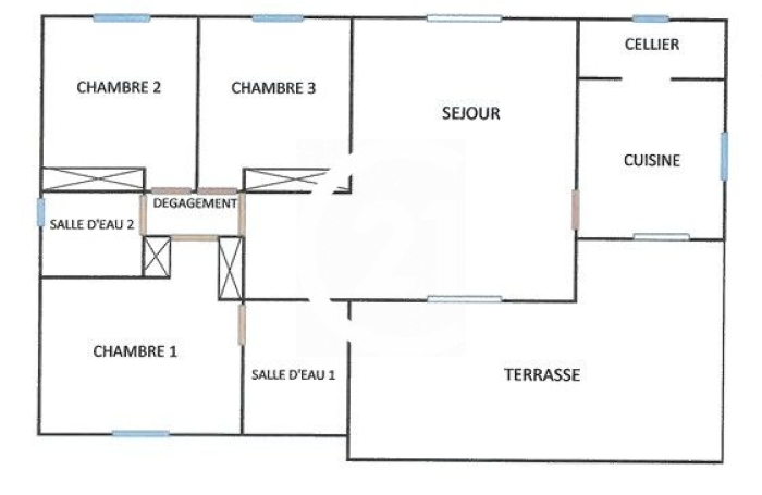 Vente Maison 98.00m&sup2; 4 pièces Les Trois Ilets