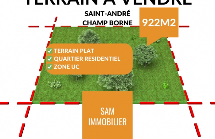 Terrain 922m2 Saint-André - Champ Borne