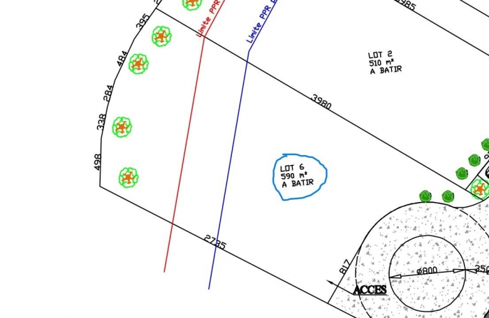 Vente Terrain 590m² Saint-Benoît