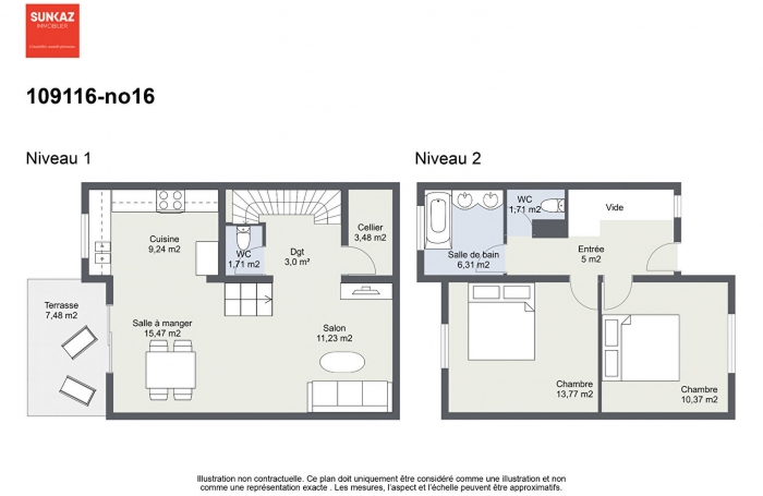 Vente Maison 82.72m² 3 pièces Etang-Sale