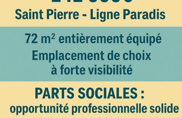 Vente Local commercial 72m&sup2; Saint-Pierre