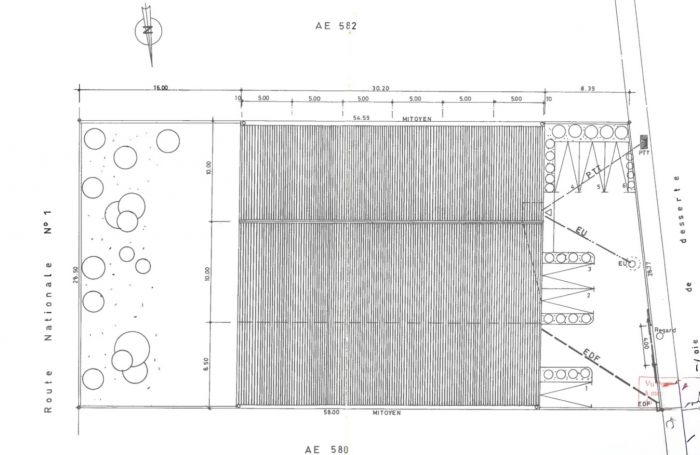 Local de 200 m2 sur terrain de 1000 m2