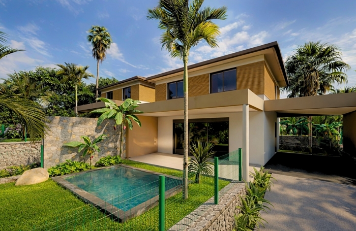 SAINT JOSEPH 97480 - ENSEMBLE DE 4 VILLAS NEUVE ET MODERNE - PISCINE - ABRIS VOITURE - EMPLACEMENT DE CHOIX
