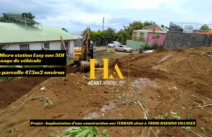 Vente Terrain 473m&sup2; Trois Bassins