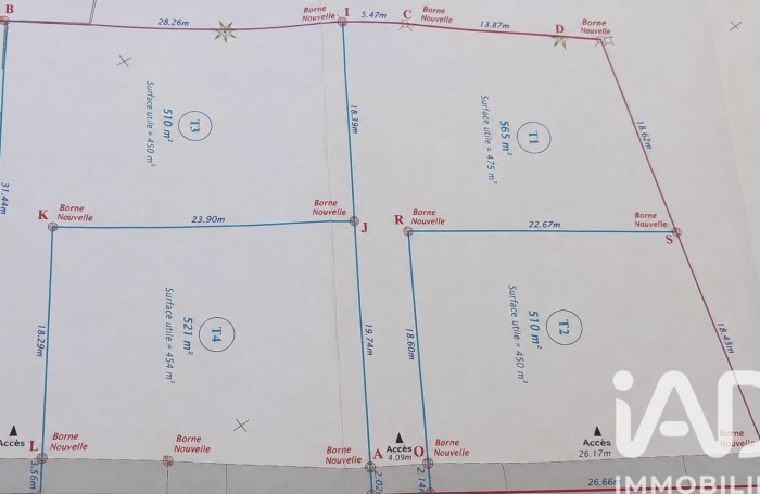 Vente Terrain 565m&sup2; Petite &icirc;le