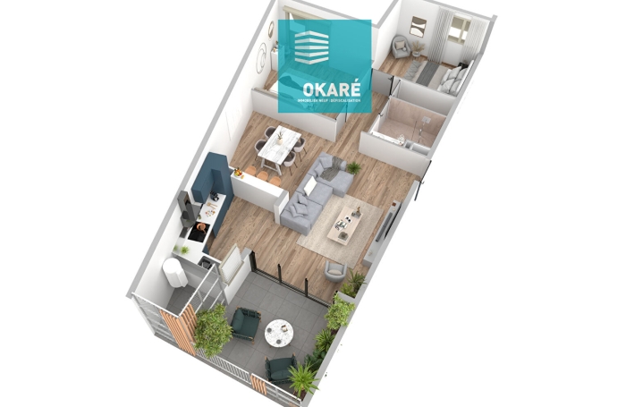 Vente Appartement 67m&sup2; 3 pi&egrave;ces Saint Louis