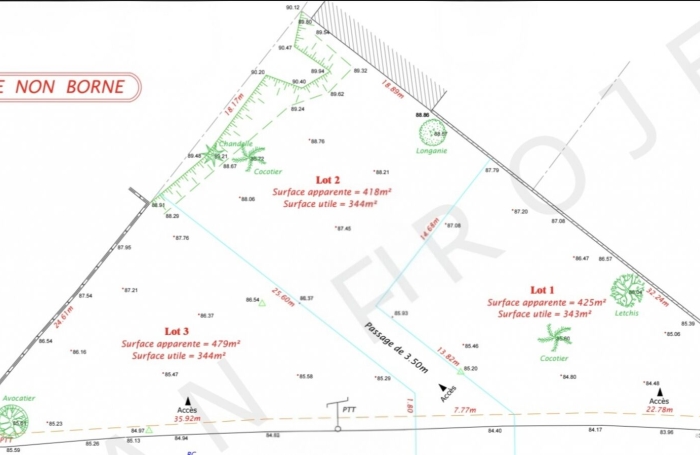 Vente Terrain 97480